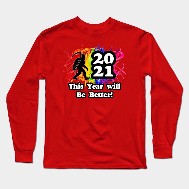 Squatchy New Year 2021 Long Sleeve T-Shirt by Native Graffix